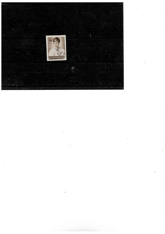 Iugoslávia 1935. Selo Imperf 20 din PROVA MNG, veja descrição - Imagem 1 de 1