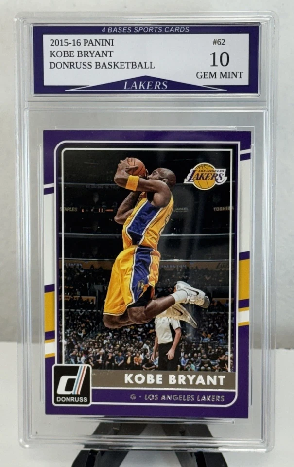 Tarjeta de baloncesto 2015-16 Panini Donruss Kobe Bryant L.A. Lakers #62 gema ¡como nueva 10! Foto 1 de 1