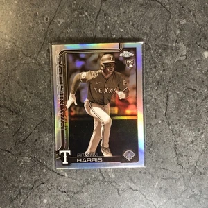 2025 Topps Chrome Dustin Harris Rangers Rookie Sepia Refractor # 131 - Picture 1 of 1