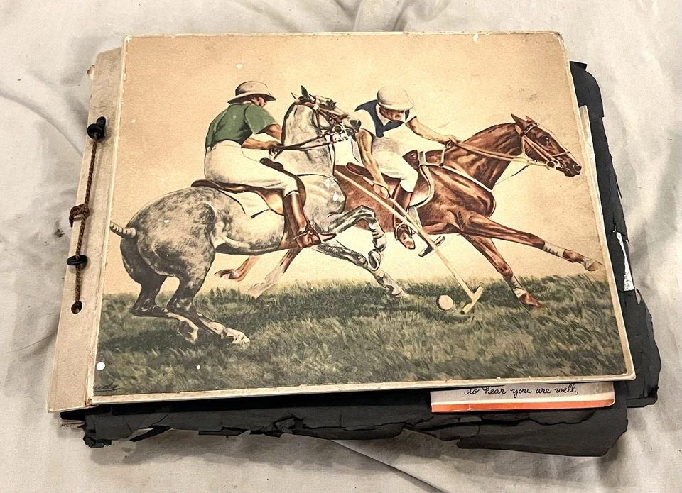 Álbum de recortes infantil vintage de principios de 1940’s, 107 tarjetas de felicitación, 15 cartas. Foto 1 de 4