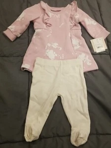 Grayson Mini Size Newborn 2 Piece Outfit Long Sleeve Ruffled Shirt Pants - Picture 1 of 10