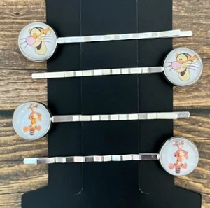 Women Girls Hair Bobby Pins Pooh Tigger Face Bouncing Energy RTS - Picture 1 of 1