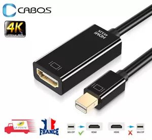 4K Mini DP mâle vers HDMI 1.4 femelle adaptateur câble DisplayPort pour MacBook - Imagen 1 de 12