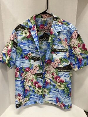 Camisa Hawaiana Para Hombres Camisa Mediana Poliéster Camisa Hawaii Luau Oficial Hawaii EE. UU. Foto 1 de 4
