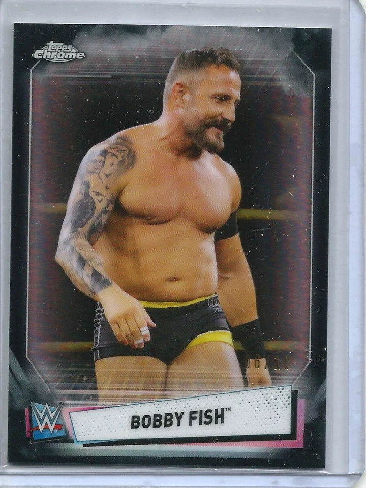 Bobby Fish 2021 Topps Chrome WWE Black Refractor #06/10 - Image 1 of 1