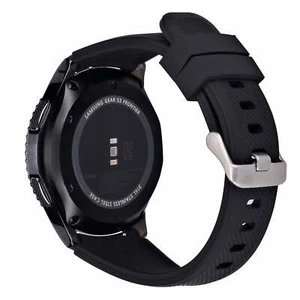 Bracelet Flexible Silicone 22mm for Samsung Galaxy Watch 4 Smart Watch Black - Zdjęcie 1 z 4