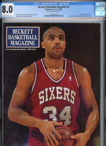1990 Charles Barkley BECKETT BASKETBALL MONTHLY #4 CGC 8.0 Sixers VINTAGE - Picture 1 of 1