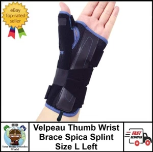 Velpeau Wrist Brace Thumb Spica Splint Support Stabilizer Left Hand Size Large - Picture 1 of 9