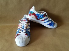 Adidas Women Superstar white footwear white lab blue floral S75988 