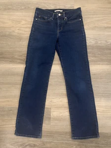 Levis 314 Shaping Straight Womens Jeans W27 Dark Wash - Picture 1 of 11