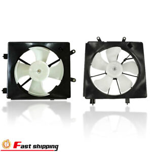New Radiator AC Condenser Cooling Fan For 2001-2005 Honda Civic 1.7L Left+Right