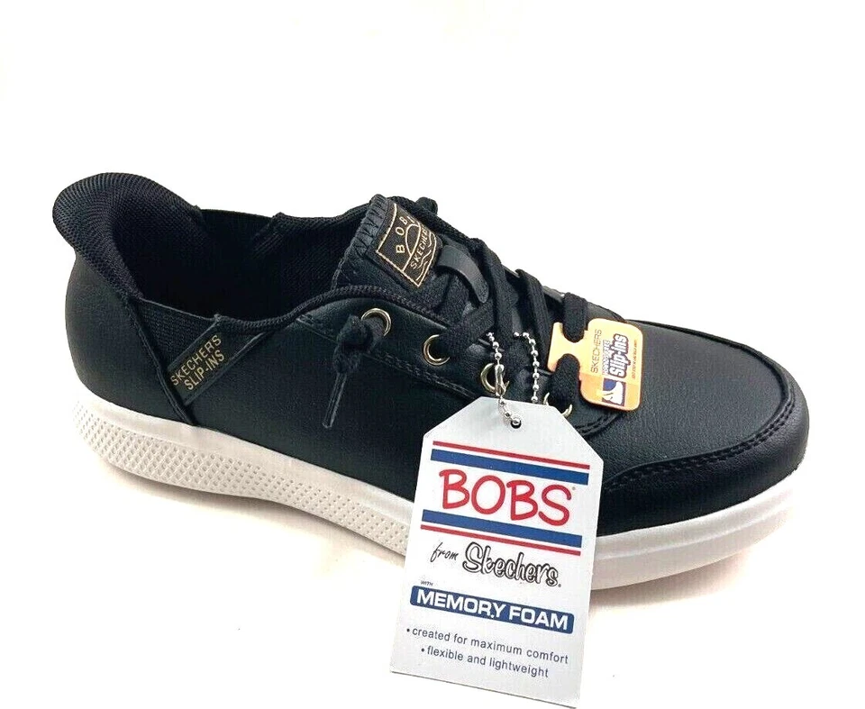 Bobs from Skechers 114812 Black Slip-Ins Memory Foam Casual Slip On Sneaker - Image 1 of 1