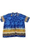  Vtg Corona Extra Beer Hawaiian Alohabuttonup shirt mens blue/ print  XXL READ