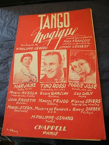 " Partition Tango Magic Tino Rossi Marjane Marie José 1953 Notenblatt " - Bild 1 von 1