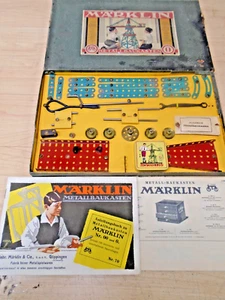 c1931 Vintage Marklin German Metall Baukasten Kit 0 Erector Set Instr+OB - Picture 1 of 7