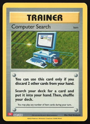 Computer Search - CLC - 020/034 - Holo - Pokemon Trading Card Game Classic - Image 1 of 2