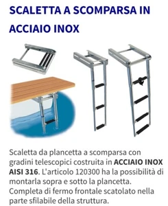 Scaletta A Scomparsa Acciaio Inox - Foto 1 di 1