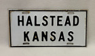 Vintage Antique Hallstead Kansas Rare Embossed License Plate