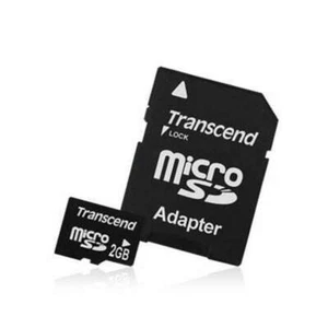 2 GB Transcend Micro SD Card with Adapter Camera Phone GoPro Radio Tablets PCs - Picture 1 of 1