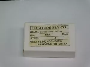 Solitude Fly Company - Parte posterior cobre amarillo - #14 - 12 unidades - Imagen 1 de 2