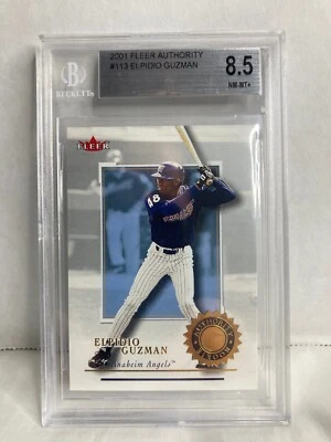 2001 FLEER AUTHORITY ELPIDIO GUZMAN #113 ROOKIE BECKETT GRADED 8.5 NM-MT+ - Image 1 of 2