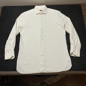 ISAIA Napoli Shirt Men's 16 41 Long Sleeve Button Up Casual Shirt Medium Italy - Picture 1 of 9