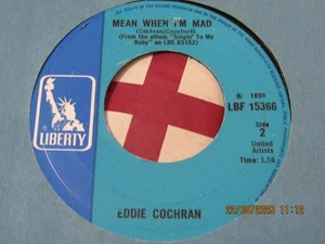 EDDIE COCHRAN-MEAN WHEN I'M MAD/C'MON EVERYBODY-LIBERTY - Picture 1 of 2