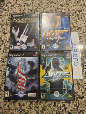 Lote 4: 007: NightFire + Agent Under Fire + Goldeneye PlayStation 2 PS2 Negro NUEVO Foto 1 de 4