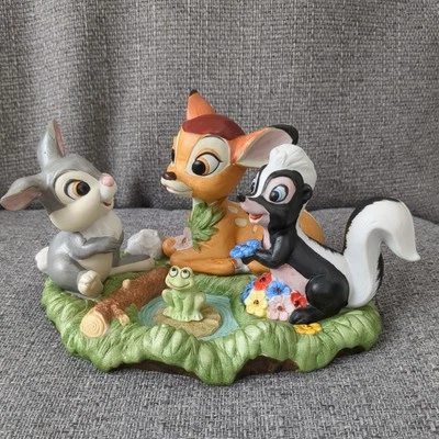 Vintage WALT DISNEY Productions Bambi, Thumper, Flower, Frog Ceramic Figurine - Image 1 of 4