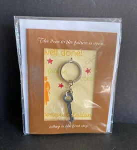 Key To Success Key Chain Graduation Card Russ NEW - Picture 1 of 10