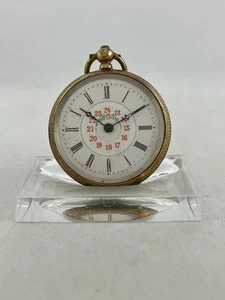 Taschenuhr Eugene Bouverat Schlüsselaufzug aus 0,800er Silber, defekt - Bild 1 von 6