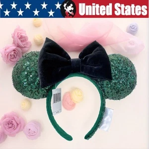 Disney Parks Ears Halloween Green Sequins Exclusive Tokyo TDR Headband ๐ - Picture 1 of 7
