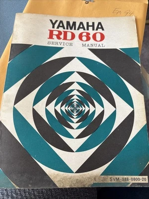 Yamaha RD60 1973 manual de servicio de fábrica SVM-388-0800-20 1ª edición EM94 Foto 1 de 4