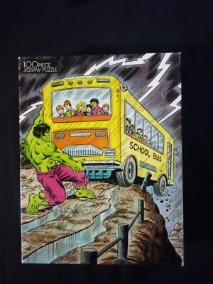 The Incredible Hulk 100 Piece Puzzle 1988 Marvel Ent. Group Rainbow Works 759132 - Image 1 of 3
