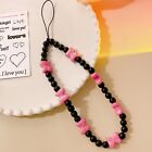 Mobile Strap Pendant Phone Charm Beads Chain Love Heart Pearl Crystal Lanyard