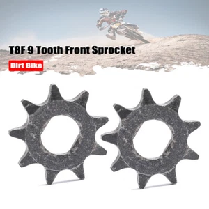 2 piezas T8F 9 dientes piñón delantero 43cc 47cc 49cc mini bolsillo pozo de suciedad scooter bicicleta - Imagen 1 de 5