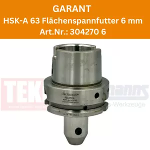 GARANTIT HSK-A 63 Mandrino tensionamento superficie 6 mm n. art.: 304270 6 - Foto 1 di 1