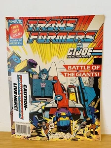 Transformers 259 Magazine KEY RARE Marvel UK 1990 & Free Gift Sticker Included - Picture 1 of 9