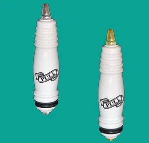 1 x Luz de porcelana blanca, ducha, tirón de inodoro con tirón redacción elección de metal - Imagen 1 de 4