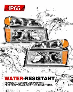 Headlights Assembly For 2004-2012 Colorado GMC Canyon Signal Lights Corner Lamps - Picture 1 of 9
