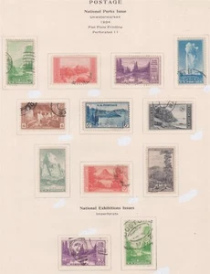 (F333-13) 1934 USA 2sets 12¬stamps national parks 1c to 10c (M) - Picture 1 of 1
