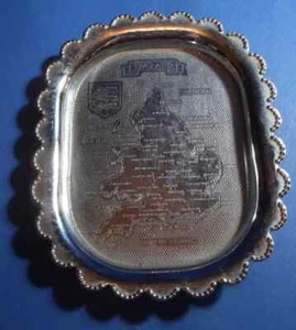 Placa de calidad celta mapa de Inglaterra hecha en Inglaterra bandeja plato cenicero recuerdos - Imagen 1 de 8