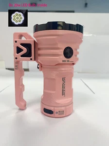 Torcia ricaricabile MK38 rosa 20000 lumen 1200 metri USB C - Foto 1 di 11