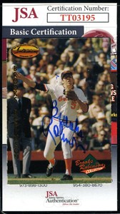 Brooks Robinson JSA Coa Autograph 1993 Ted Williams Signed