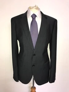 HUGO BOSS -Mens Tailored Fit Plain GREY WOOL SUIT - 42 Reg - W36 L31 -WORN TWICE - Picture 1 of 11