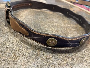 Noccona Westerngürtel 12 Stärke Nieten Leder mit Tarndruck Gr. 30 Herren - Bild 1 von 12