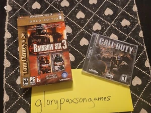 PC Game Lot 2 - Rainbow Six 3 Gold Edition and Call of Duty - PC - Complete - Picture 1 of 3