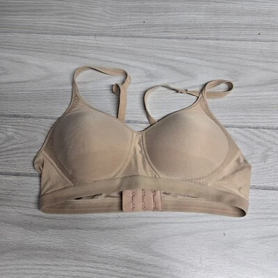 Hanes  Cooling Comfort Wireless T Shirt Bra Medium Tan Wirefree Style MHW507 - Image 1 of 4