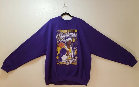 Rare L.A. Lakers Merry Swish-Mas XOXO Kobe Bryant Sweatshirt  Sz. 3XL Cover