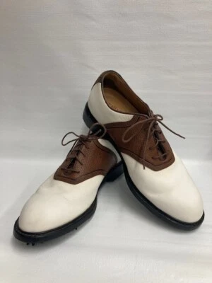 Zapatos de golf Callaway Saddle Oxford marrón/blanco para hombre talla 10,5 Foto 1 de 4